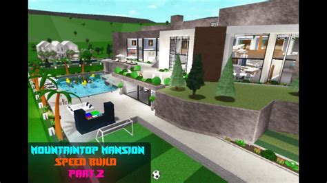 Mountaintop Mega Mansion Build Bloxburg Part 2 In 2020
