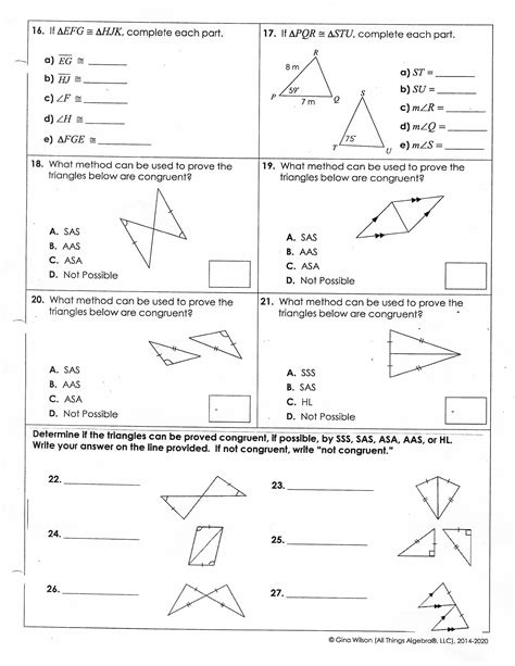 Geometry 12 3 Worksheet Answers