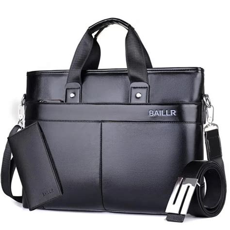 Business Men Pu Leather Laptop Bag Casual Mens Messenger Office Bags
