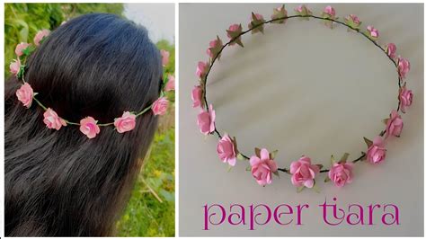 How To Make Flower Crown At Home Simple Paper Flower Tiara Flower
