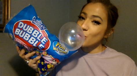 Asmr Blowing Big Bubbles With Dubble Bubble Soft Whispering And Chit Chat Asmrdubblebubble