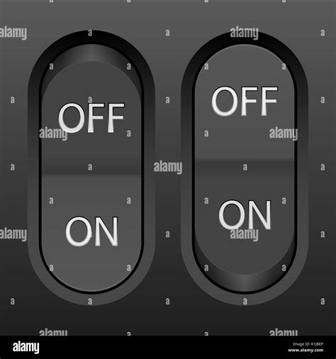 Onoff Buttons On A Black Background Stock Photo Alamy