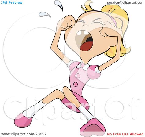 Royalty Free Rf Clipart Illustration Of A Blond Girl In
