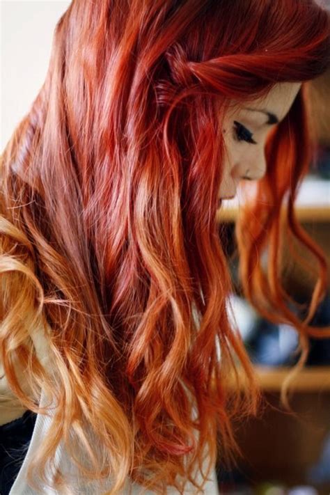 Red Hair With Blonde Tips Lua P My Hair Color Options Pinterest