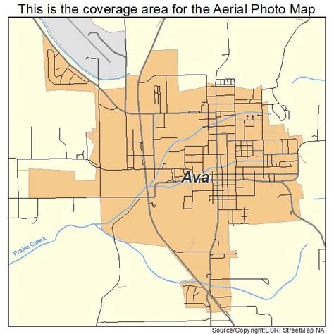 Aerial Photography Map Of Ava Mo Missouri