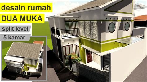 Denah rumah mewah minimalis 2 lantai ruko hotel plaza mall. Desain Rumah 2 Lantai 5 Kamar - konsep Dua Muka di tanah ...