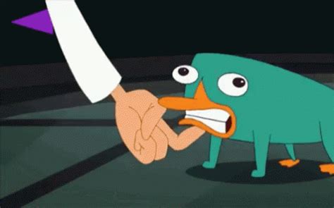 Fictional Character Perry The Platypus Biting Finger 