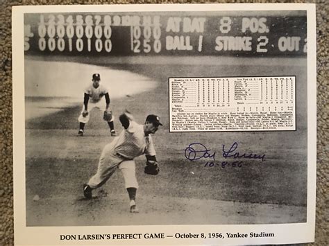 Lot Detail Don Larsen 1956 Ws Perfect Game Signed 8x10