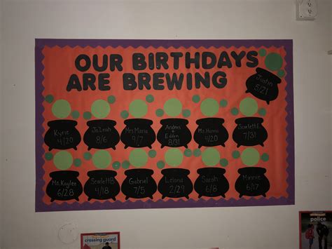 Our Birthdays Are Brewing Halloween Board Halloween Classroom