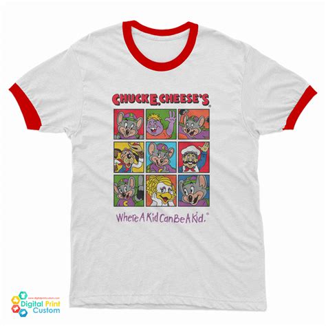 Chuck E Cheese Ringer T Shirt For Unisex