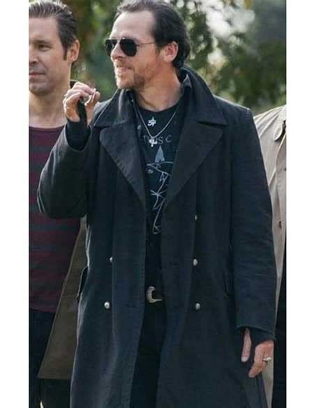 The Worlds End Gary King Simon Pegg Black Coat Leather Outwears