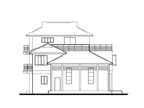 Double Story Low Cost House Plans Dwgnetcom