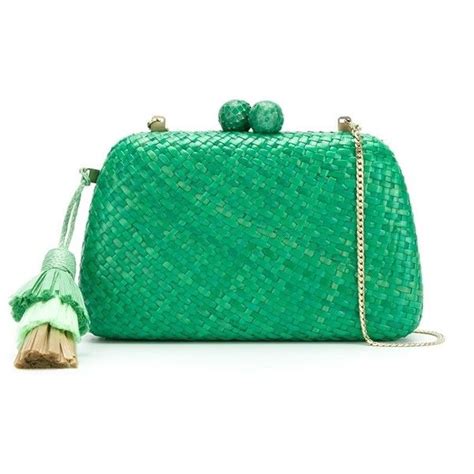Serpui Straw Clutch Bag 489 Liked On Polyvore Featuring Bags