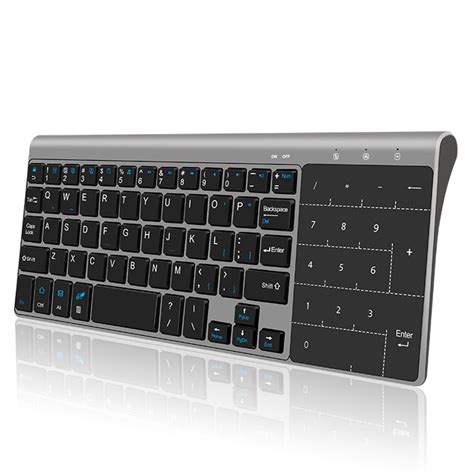 Wireless mini keyboard and touchpad, 2 in 1 smart combo. Portable Mute Keys Keyboards 2.4G Ultra Slim Mini Wireless ...