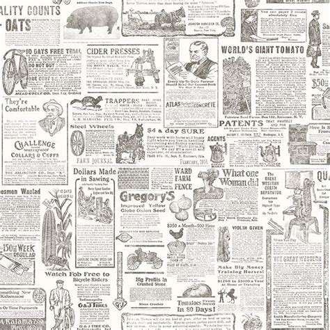 2904 13082 Underwood Brown Newspaper Wallpaper By Brewster