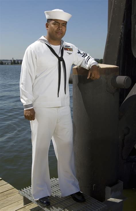Petty Officer 2nd Class Usn Summer Service White Uniform Navy