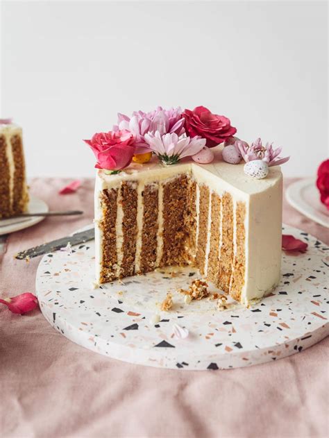 Vertical Layer Carrot Cake Izy Hossack Top With Cinnamon