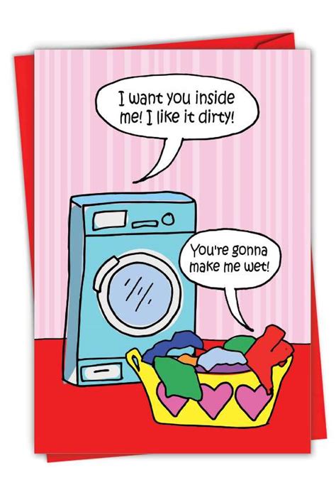 Laundry Sex Hysterical Valentines Day Printed Card