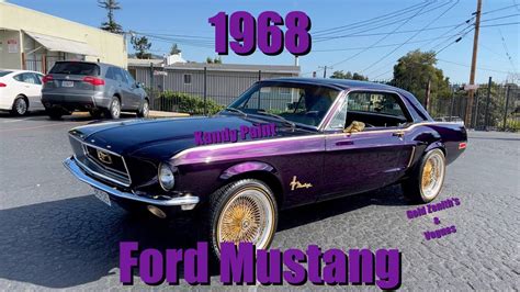 1968 Ford Mustang On Kandy Paint And Gold Ones And Vogues Youtube