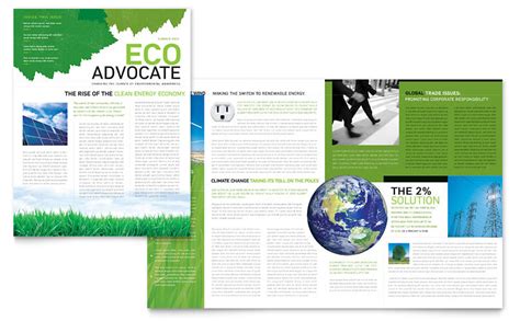 environmental  profit newsletter template word
