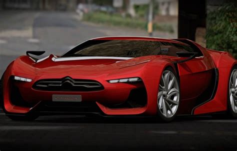 Wallpaper Concept Citroen Red Gran Turismo Supercar For Mobile And