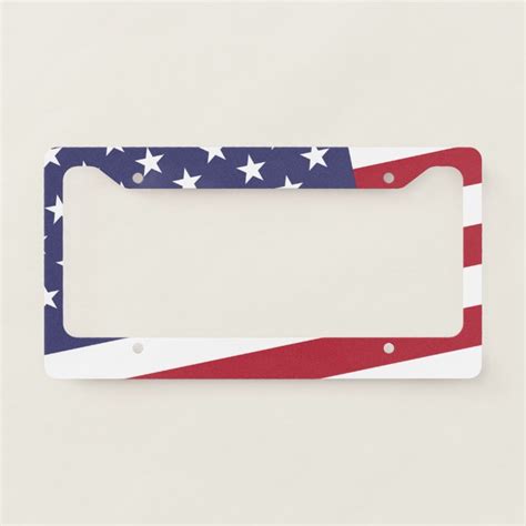 American Flag Stars And Stripes License Plate Frame Zazzle