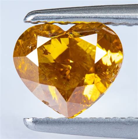 Diamant 102 Ct Orange Jaunâtre Fantaisie Naturelle Catawiki