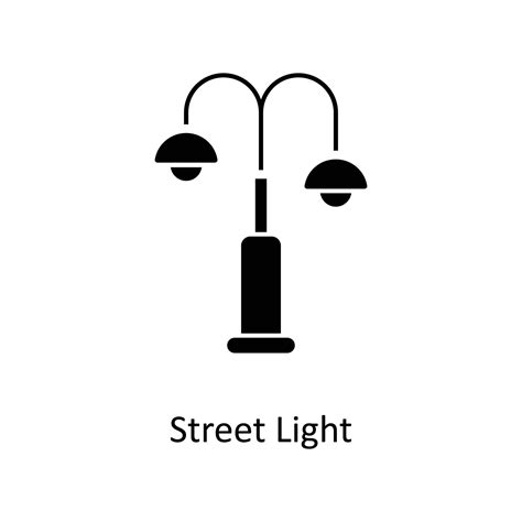 Street Light Vector Solid Icons Simple Stock Illustration Stock