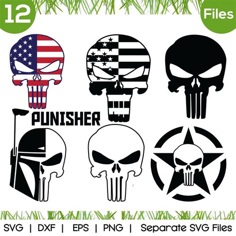 Punisher Logo Svg Cut Files Vector Svg Format