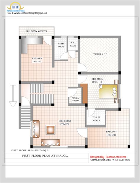 Duplex House Plan And Elevation Sq Ft Indian Home Decor