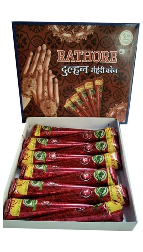 Dark Red Rathore Mehndi Cone For Personal And Parlur Packaging Size 28g At Rs 5piece In Delhi