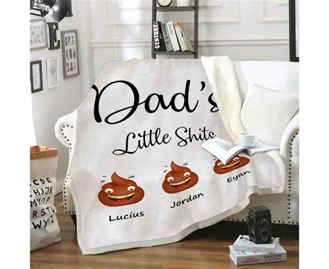 personalized funny dad blanket custom names blanket funny etsy