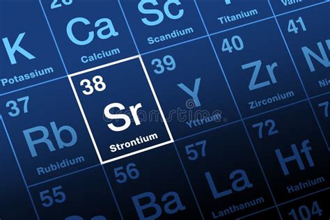 Strontium On Periodic Table Of The Elements With Element Symbol Sr