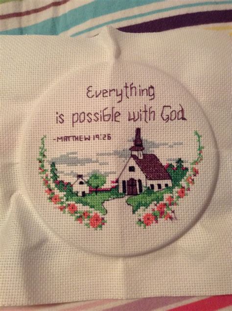 We did not find results for: Church cross stitch; bible verse of Matthew 19:26 | Cross ...