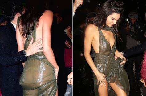 Kendall Jenner Flashed Her Bare Bum In A See Through Dress After