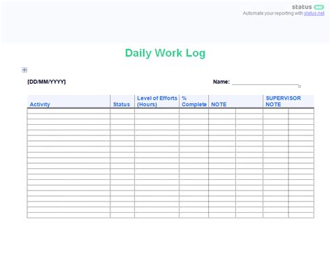 But employee training on productivity at work, according to experts, can change that. 2 Easy-To-Use Daily Work Log Templates | Free Download