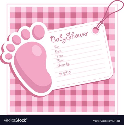 Downloadable baby shower invitations lovely happy birthday. Baby shower invitation card Royalty Free Vector Image