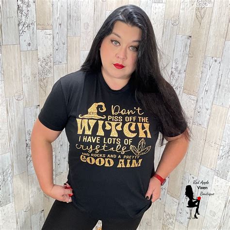 Dont Piss Off The Witch Graphic Tee Red Apple Vixen Boutique