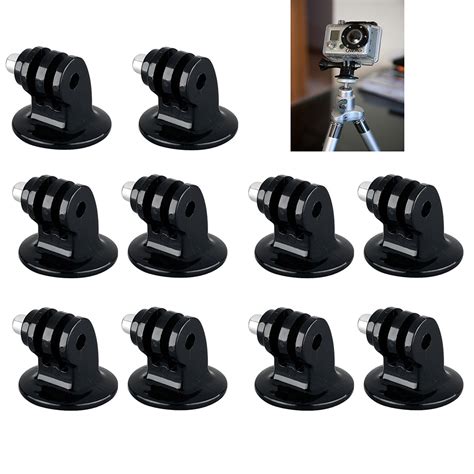 10pcs For Gopro Tripod Mount To 14 Screw Mount Adapter Converter For
