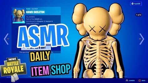 Asmr Fortnite New Kaws Skeleton Skin Daily Item Shop 🎮 Relaxing