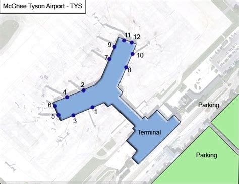 Knoxville McGhee Tyson Airport Map | TYS Terminal Guide