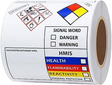 Amazon Com Hmis Osha Hazardous Chemical Safety Data Stickers Inch Sds Chemical Safety