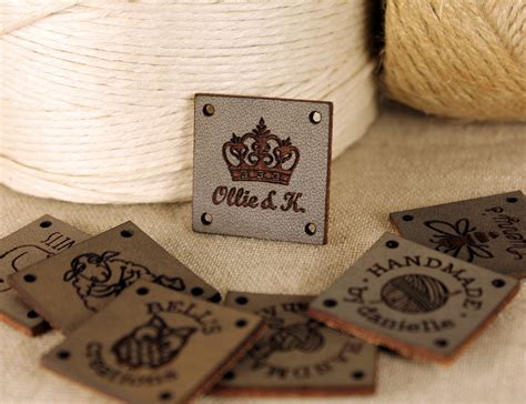 Custom Leather Labels Personalized Leather Labels Handmade Etsy