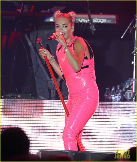rita ora wears pink leather bodysuit at music festival photo 2917859 photos just jared