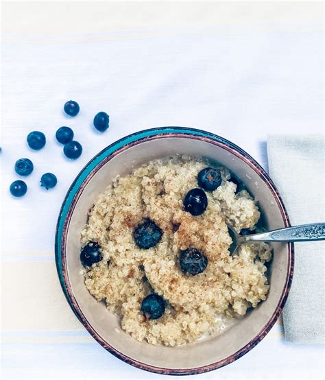 Easy Breakfast Quinoa With Blueberries And Cinnamon Gluten Free