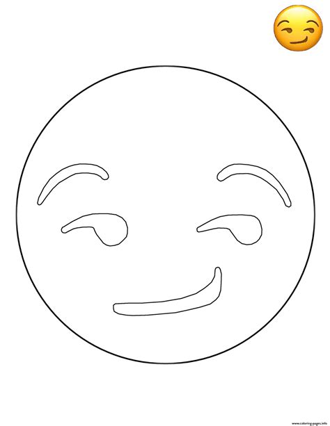 Smirk Face Emoji Coloring Page Colouringpages Porn Sex Picture