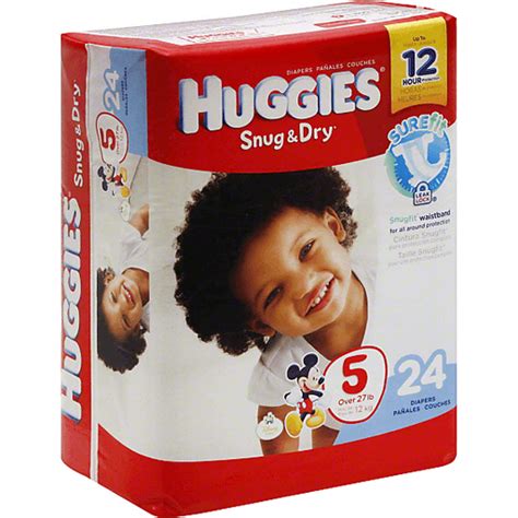 Huggies Snug And Dry Diapers Size 5 Over 27 Lb Disney Baby Diapers