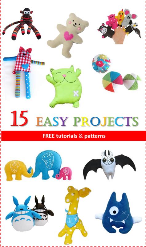 The best free pdf sewing patterns from over 75 different designers. EASY PROJECTS for sewing toys - free patterns — Sew Toy