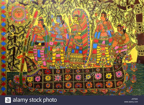 Download This Stock Image The Beautiful Madhubani Painting In India