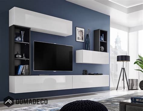 boise  black white tv wall unit modern tv wall units living